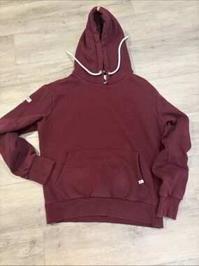 Superdry Maroon Hooded Sweatshirt with Branded Label
